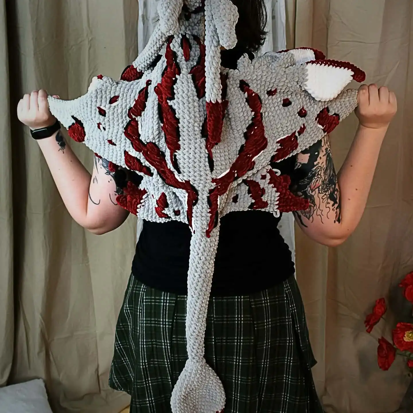 Dragon des Montagnes - Dragon montagnes ikran crochet fait main vue ensemble wolfsbane studio
